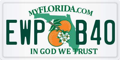 FL license plate EWPB40