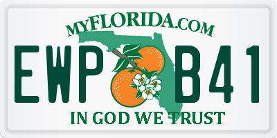 FL license plate EWPB41