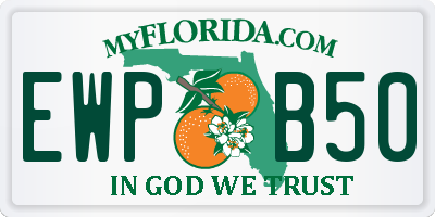 FL license plate EWPB50