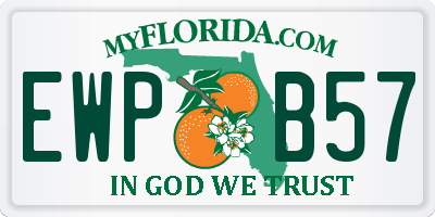 FL license plate EWPB57