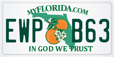 FL license plate EWPB63