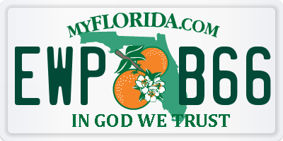 FL license plate EWPB66