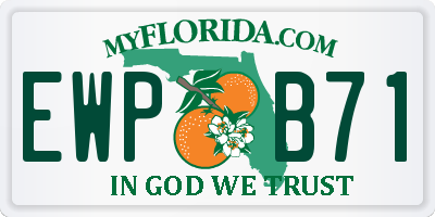 FL license plate EWPB71