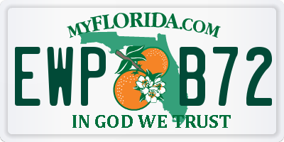 FL license plate EWPB72