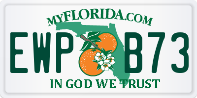 FL license plate EWPB73