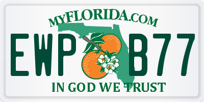 FL license plate EWPB77