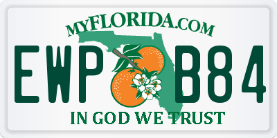 FL license plate EWPB84
