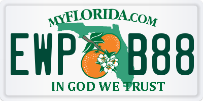 FL license plate EWPB88