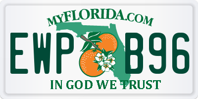 FL license plate EWPB96