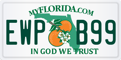 FL license plate EWPB99