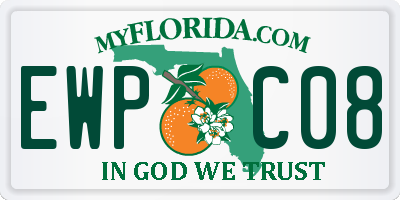 FL license plate EWPC08
