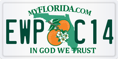 FL license plate EWPC14