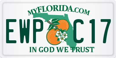 FL license plate EWPC17