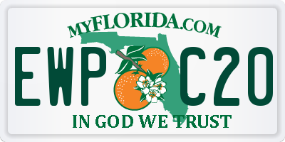 FL license plate EWPC20