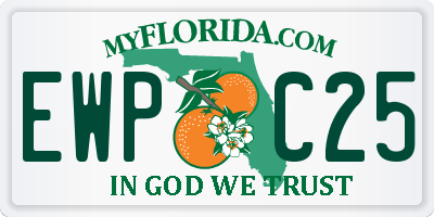 FL license plate EWPC25