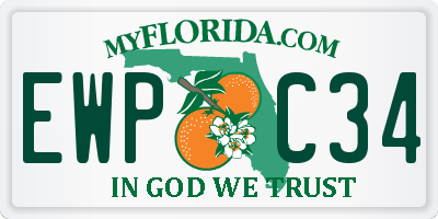 FL license plate EWPC34