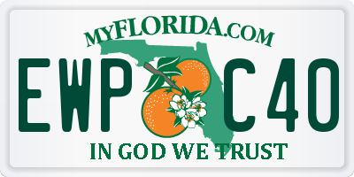 FL license plate EWPC40