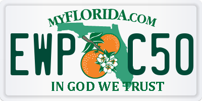 FL license plate EWPC50