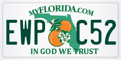 FL license plate EWPC52