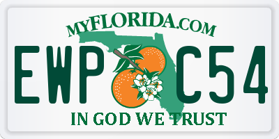 FL license plate EWPC54
