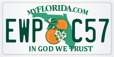 FL license plate EWPC57