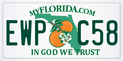 FL license plate EWPC58