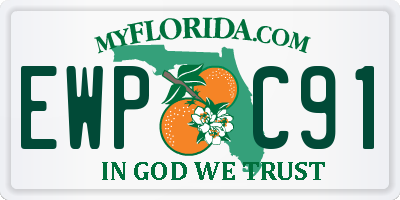 FL license plate EWPC91