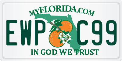 FL license plate EWPC99