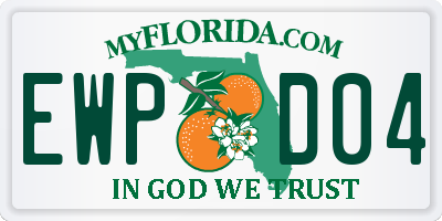 FL license plate EWPD04