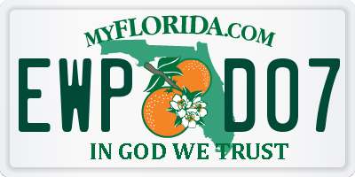 FL license plate EWPD07