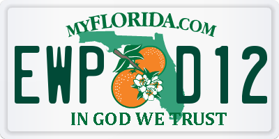 FL license plate EWPD12