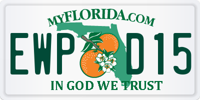 FL license plate EWPD15