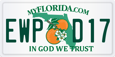 FL license plate EWPD17
