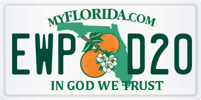 FL license plate EWPD20