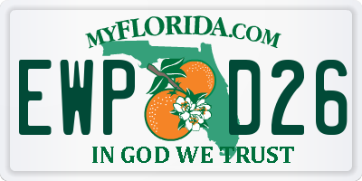 FL license plate EWPD26