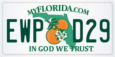 FL license plate EWPD29