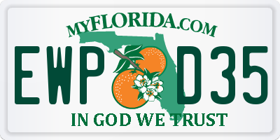 FL license plate EWPD35