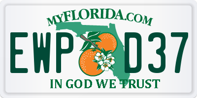 FL license plate EWPD37