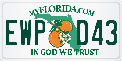 FL license plate EWPD43
