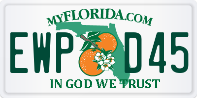 FL license plate EWPD45
