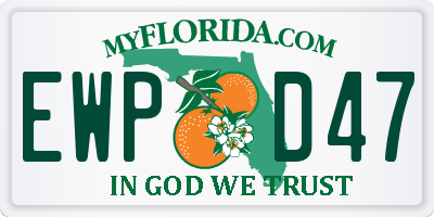 FL license plate EWPD47