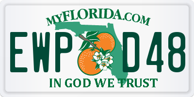 FL license plate EWPD48