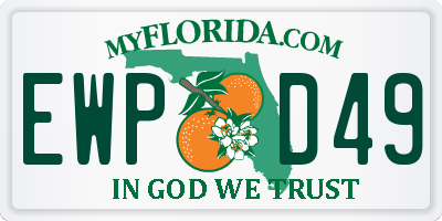 FL license plate EWPD49