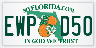 FL license plate EWPD50