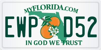 FL license plate EWPD52