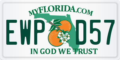 FL license plate EWPD57