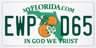 FL license plate EWPD65
