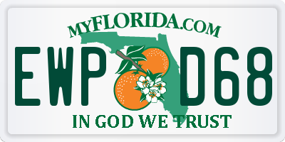 FL license plate EWPD68