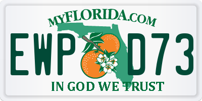 FL license plate EWPD73