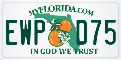 FL license plate EWPD75